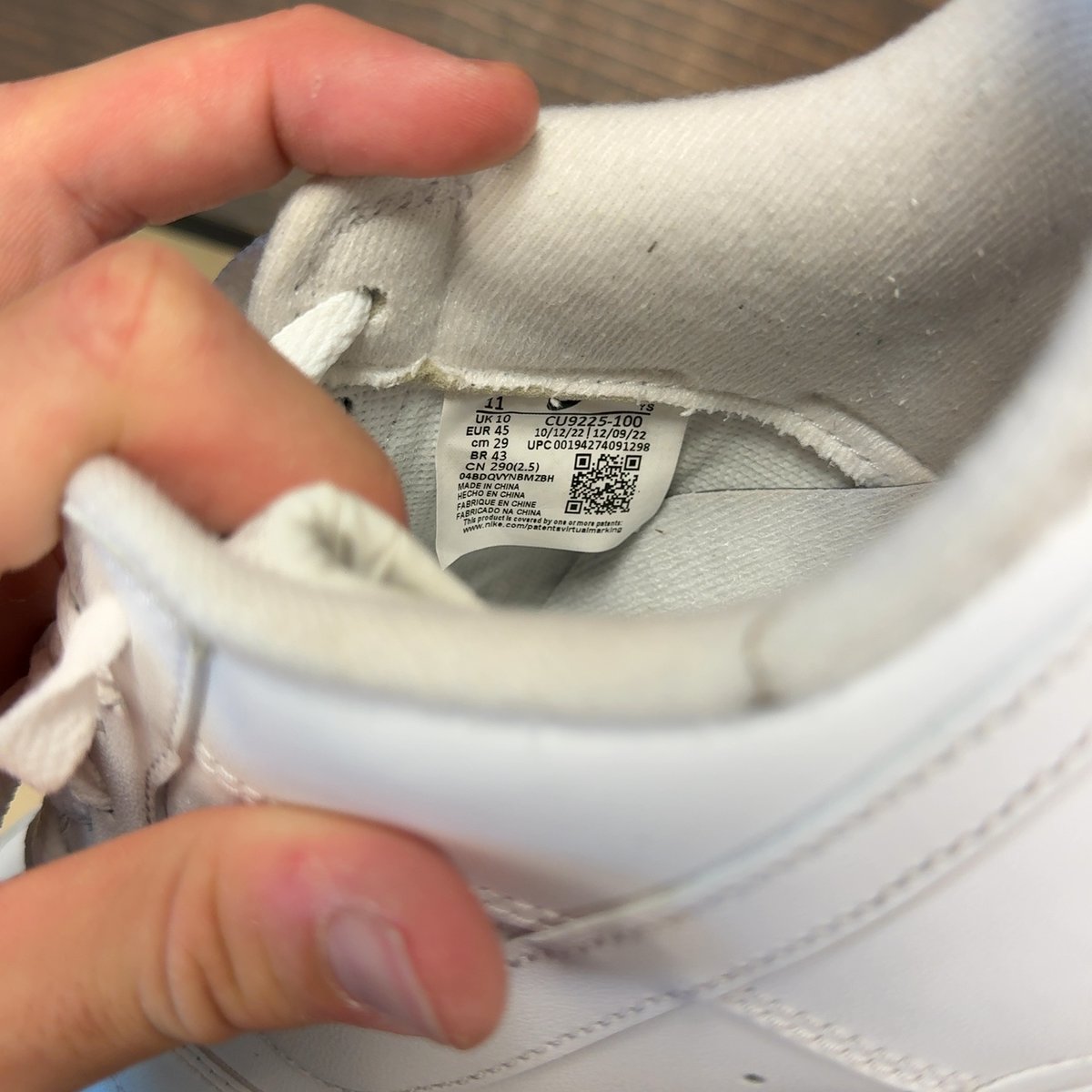 Nike Air Force 1 Low Supreme White Size 11 (Pre-Owned) - aux