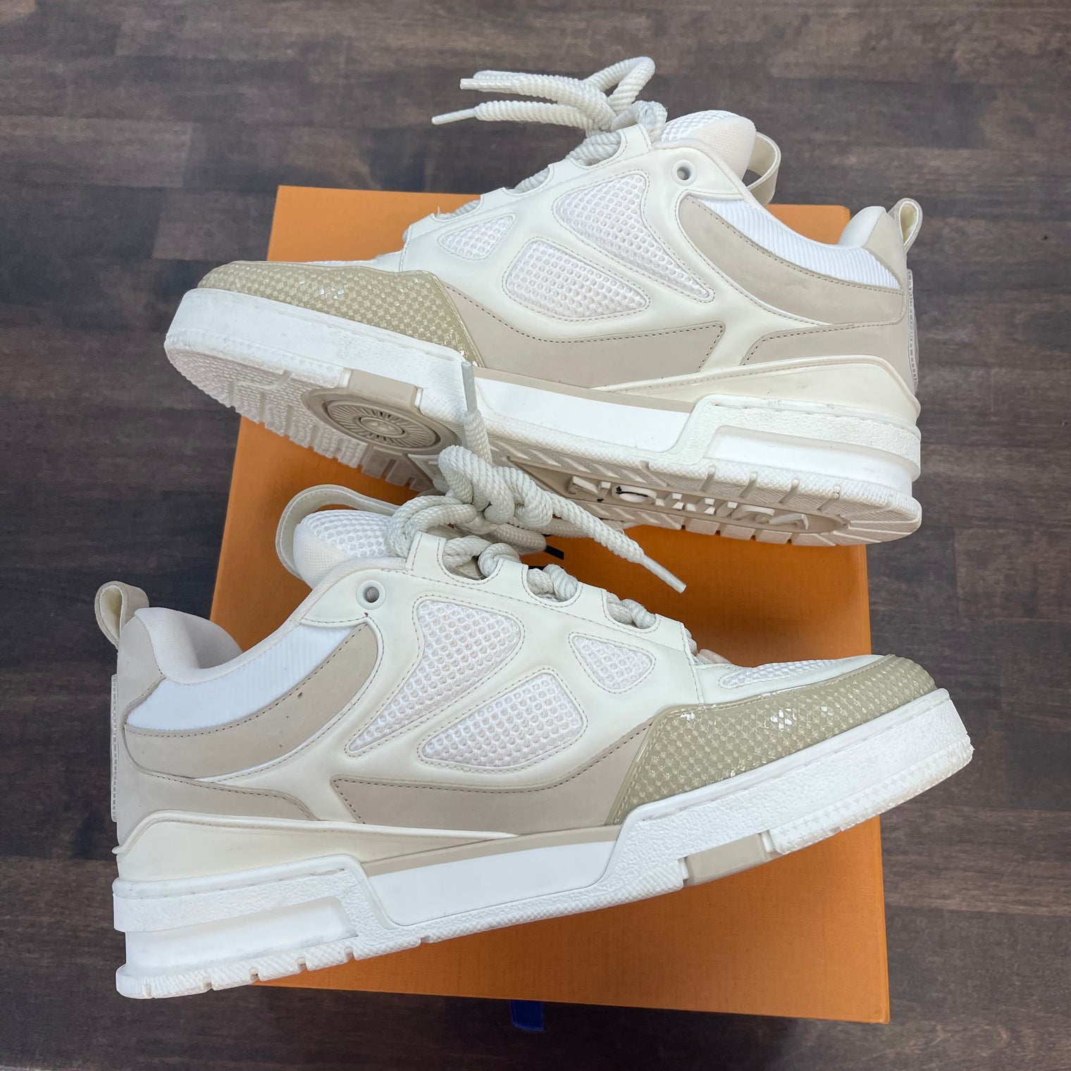 Louis Vuitton Beige Skate Sneaker Shoe (USED)