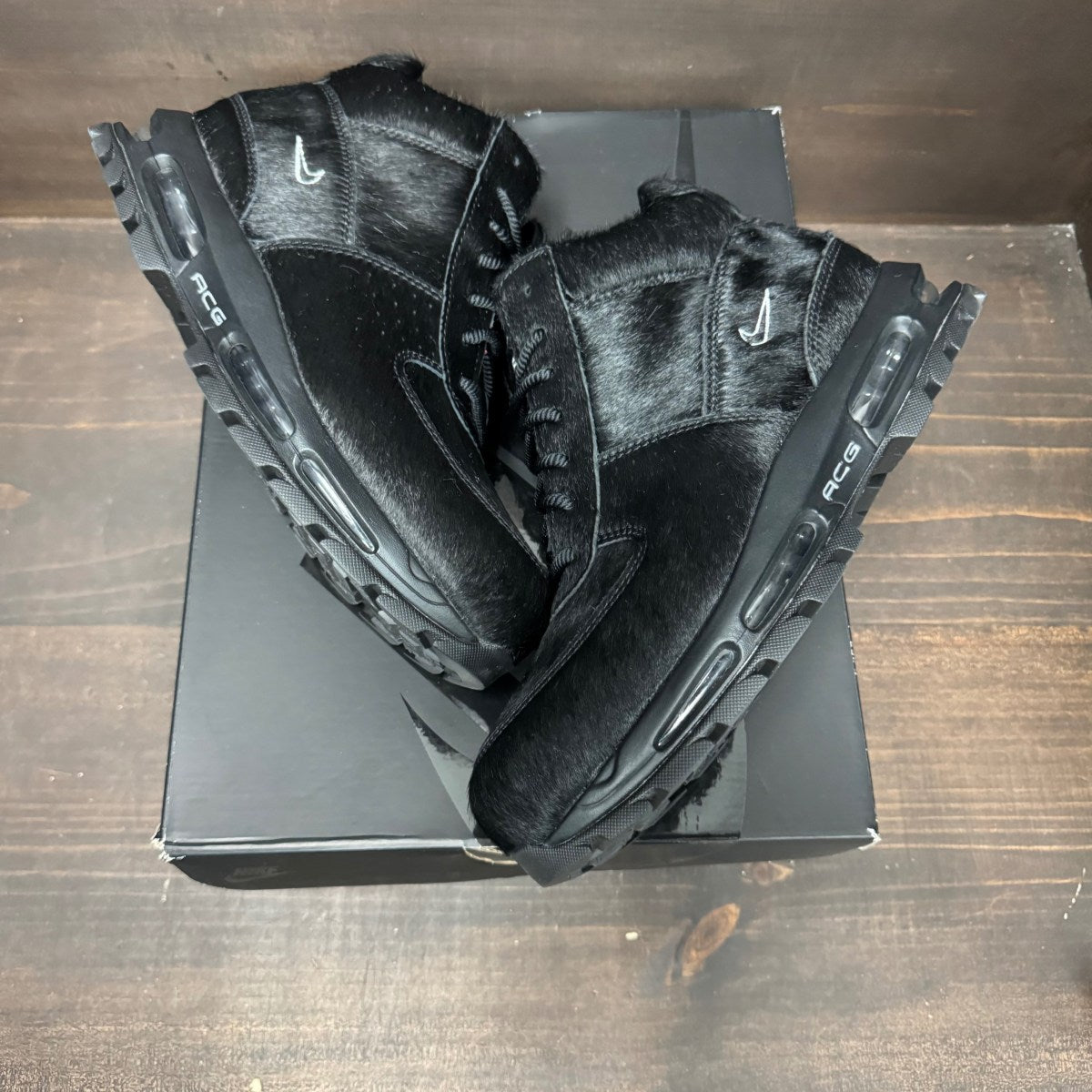 Nike Air Max Goadome Black Pony Hair Size 11 (Pre-Owned)