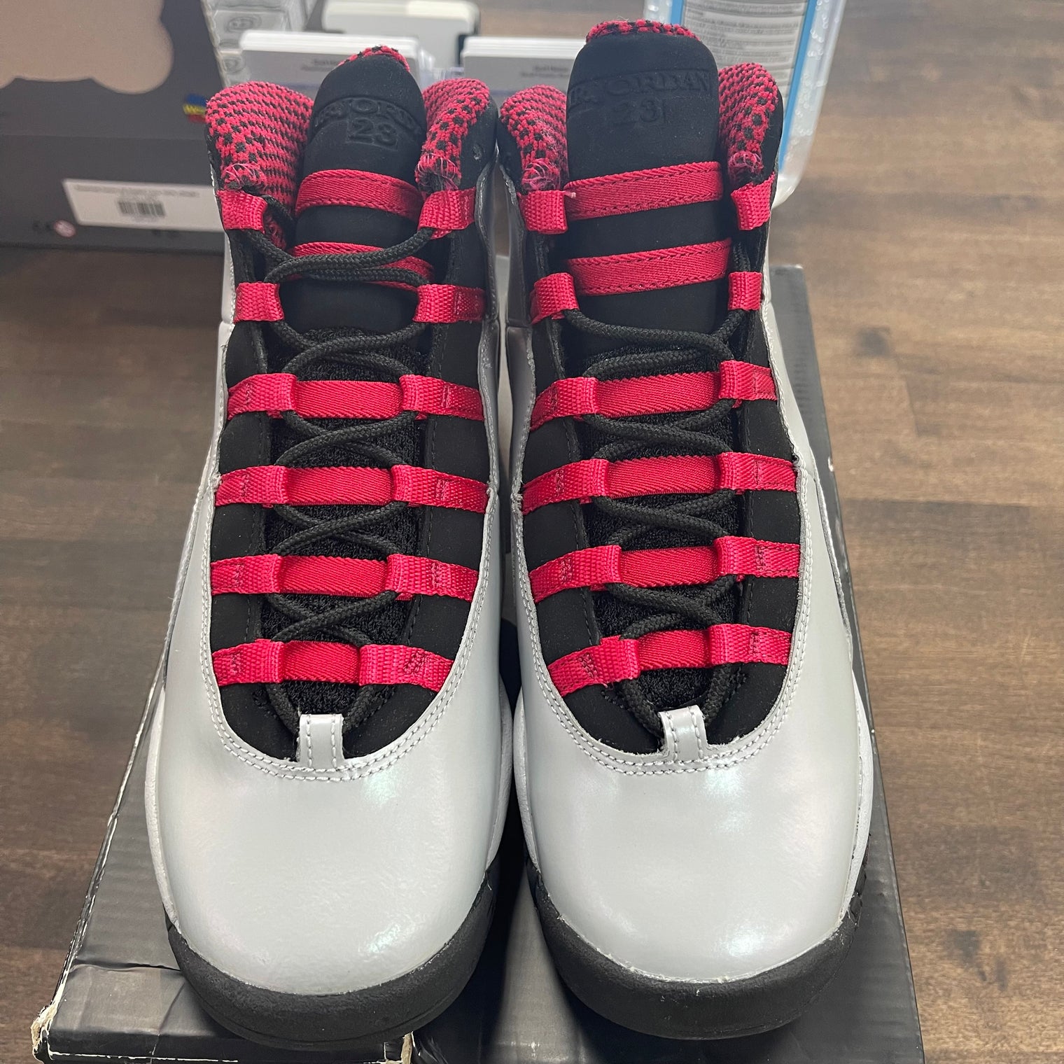 (GS) Wolf Grey Black Legion Jordan 10 (USED)