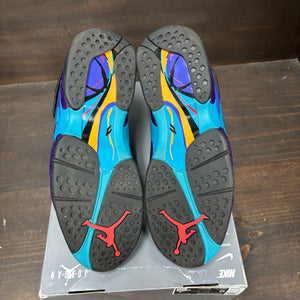 Jordan 8 Retro Aqua (2025) Size 9 (Pre-Owned) - box