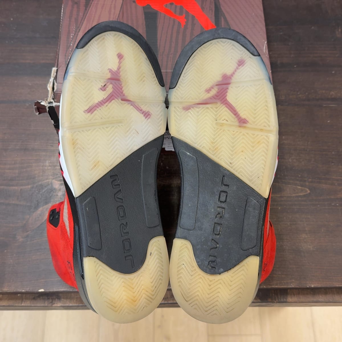 Jordan 5 Retro Raging Bull Red (2021) Size 12 (Pre-Owned) - aux