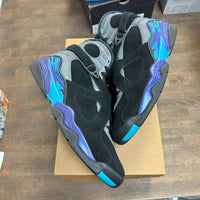 Aqua Jordan 8 Retro (Lightly Worn, No Box)