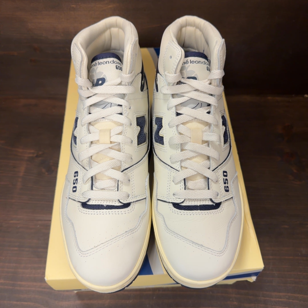 New Balance 650R Aime Leon Dore White Navy - Image 3