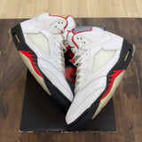 Jordan 5 Retro Fire Red Silver Tongue (2020) - Image 1