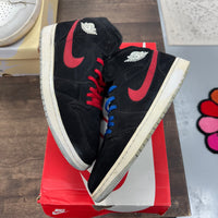 Multi-Color Swoosh Black Jordan 1 Mid (USED, Replacement Box)