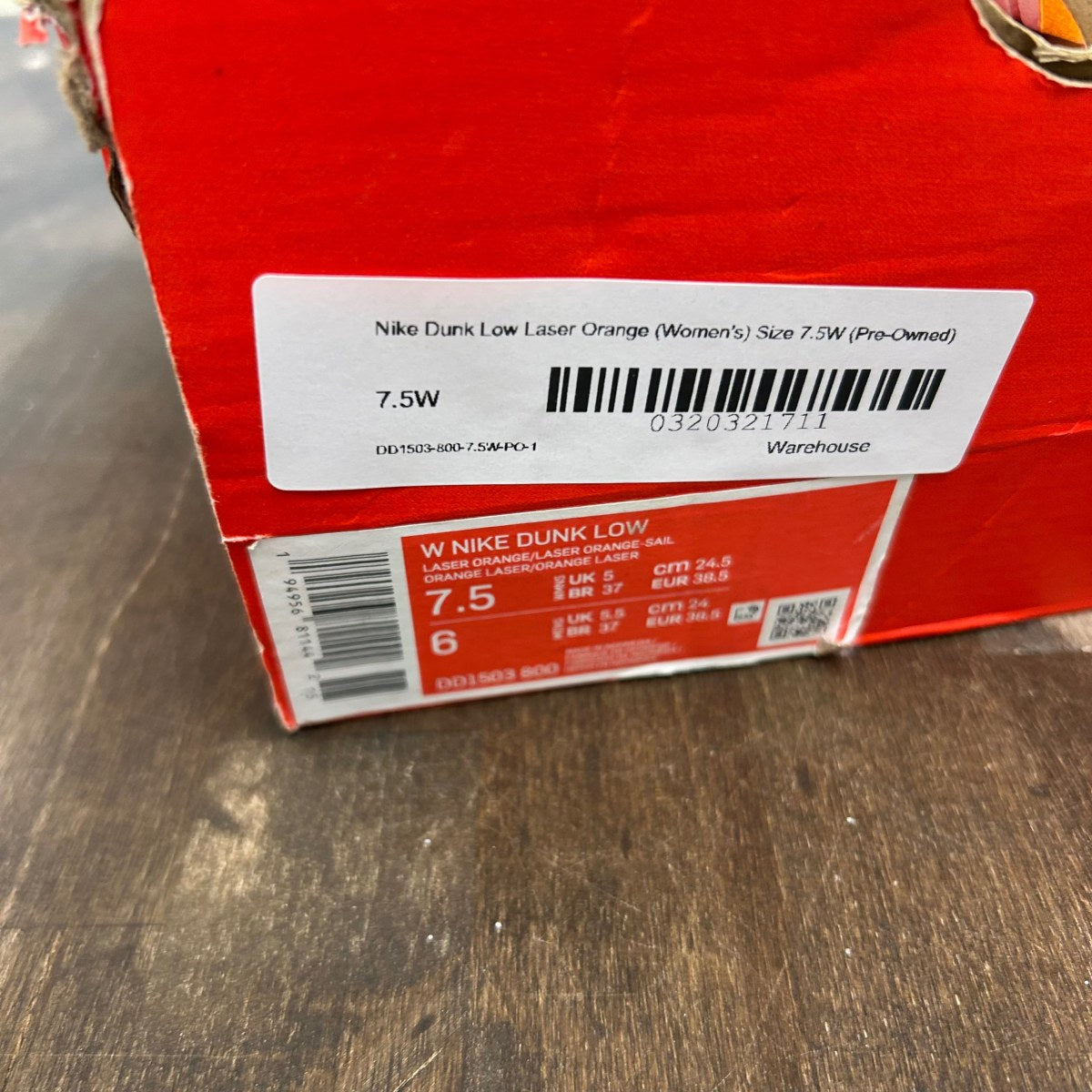 Nike Dunk Low Laser Orange (Women's) - Image 6