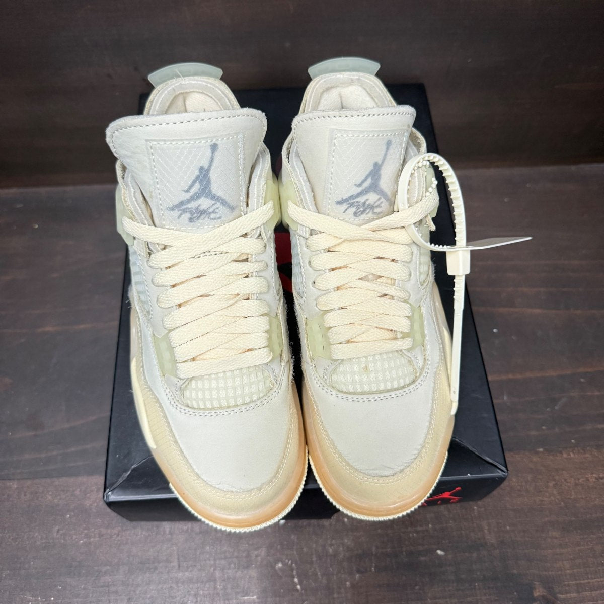 Jordan 4 Retro Off-White Sail (Women's) - Image 2