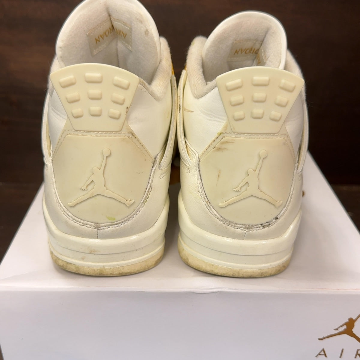 Jordan 4 Retro Metallic Gold (Women's) Size 11.5W (Pre-Owned) - aux