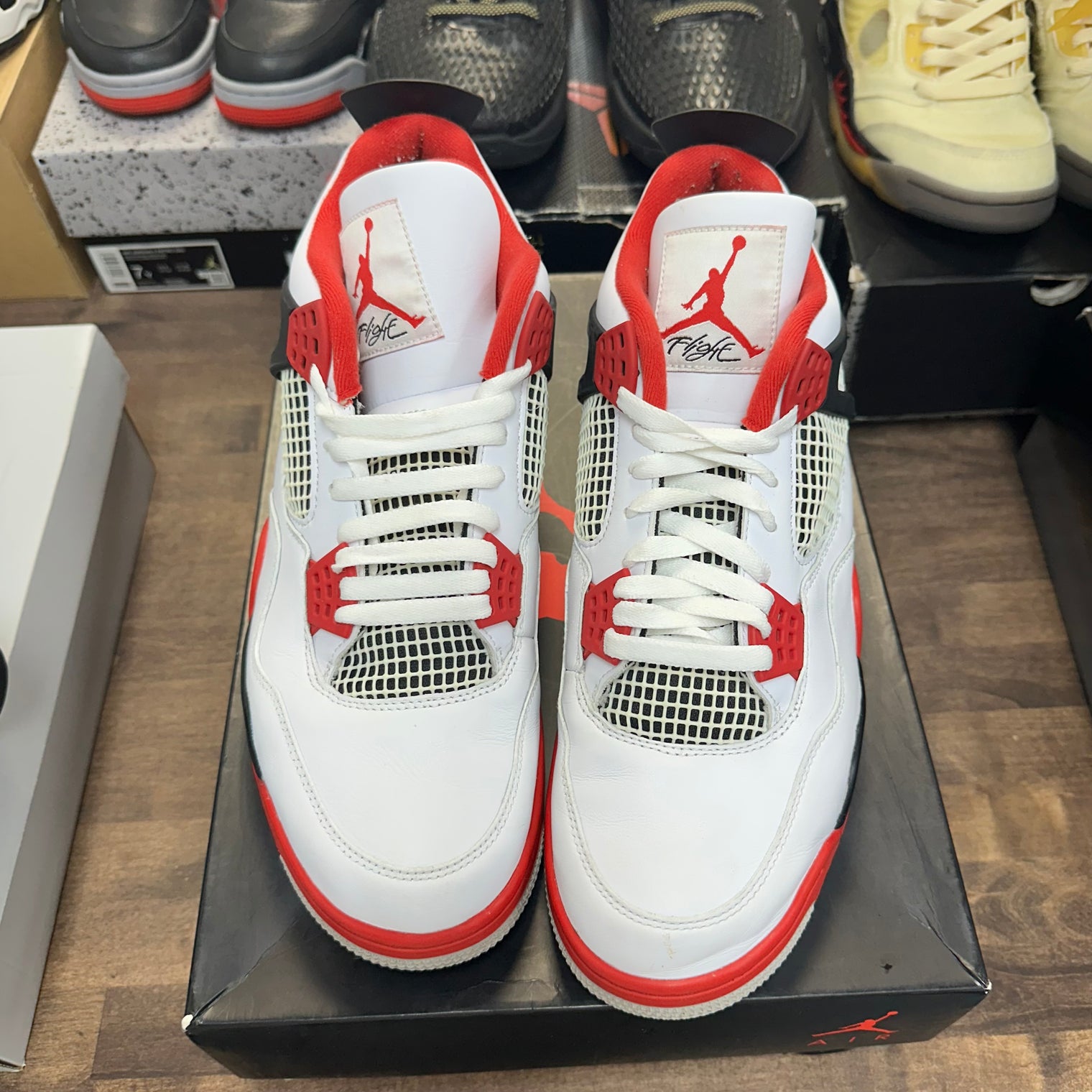 Fire Red Jordan 4 (USED,No Insole,Replacement Box)