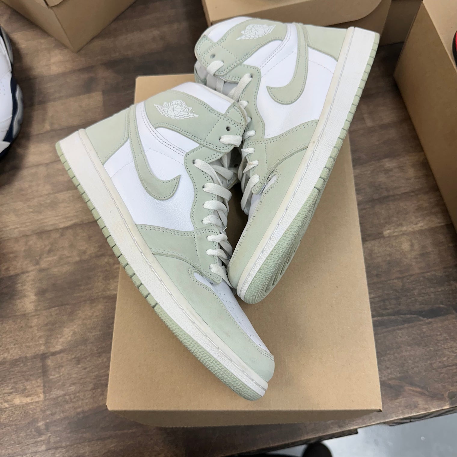 (W) Seafoam Jordan 1 High (USED,No Box)