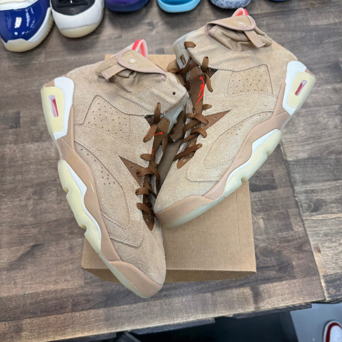 Jordan 6 Retro Travis Scott British Khaki Size 13 (Pre-Owned) - Image 1