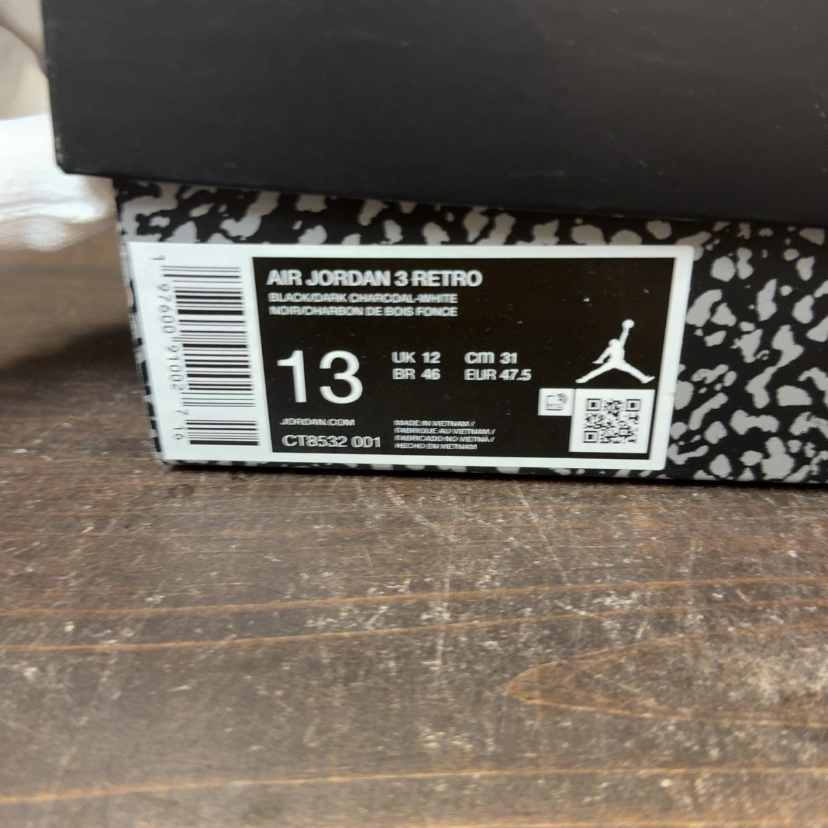 Jordan 3 Retro Black Cat (2025) Size 13 (Pre-Owned)