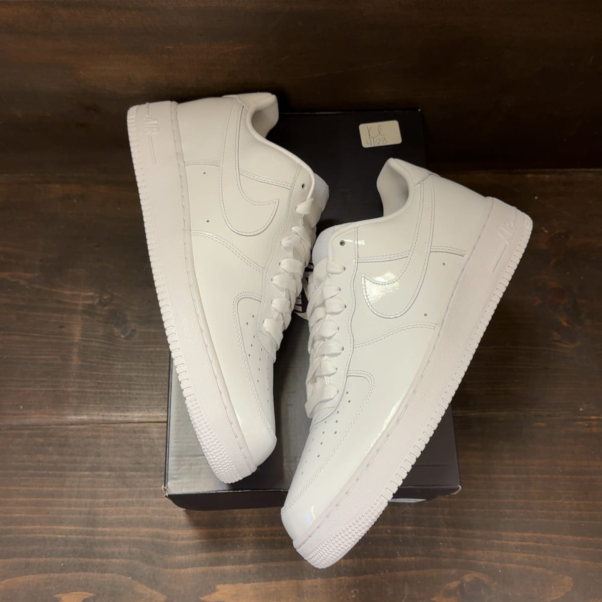 Nike Air Force 1 Low '07 Premium White Patent Size 14 (Pre-Owned) - back