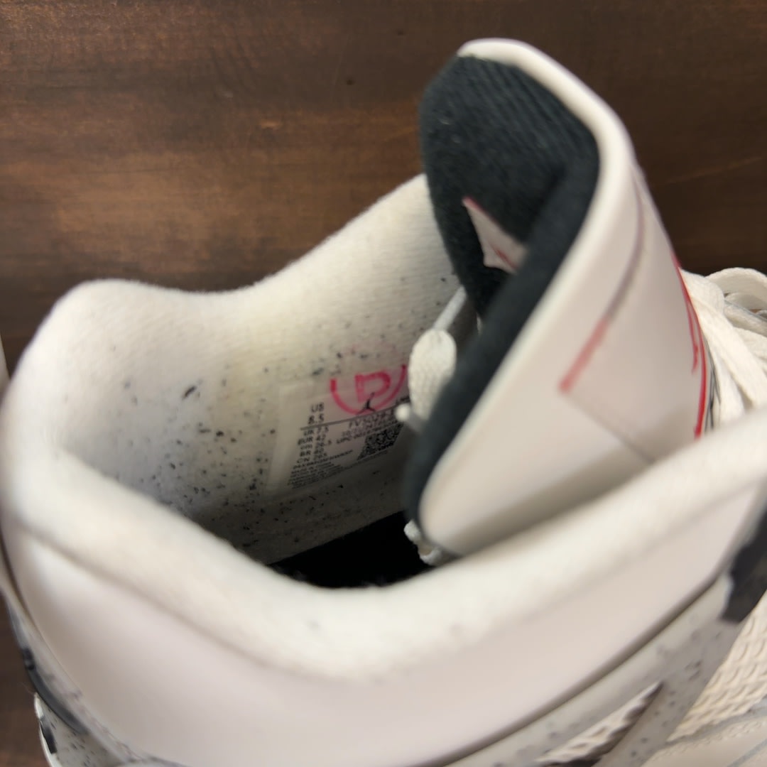 Jordan 4 Retro White Cement (2025) Size 8.5 (Pre-Owned) - Image 9