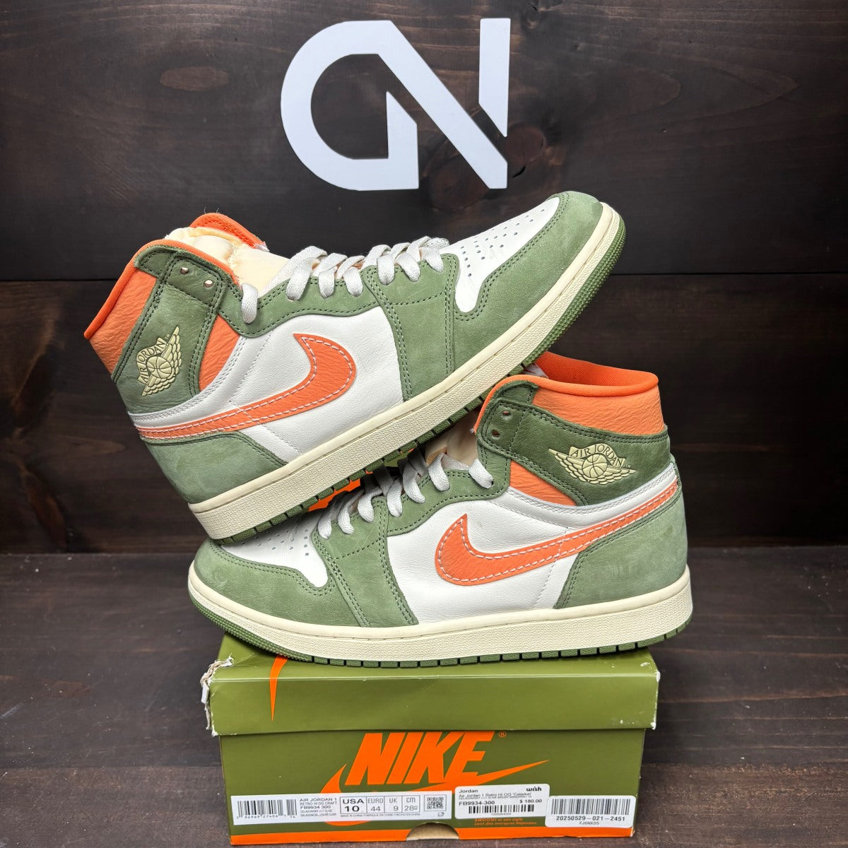 Jordan 1 High OG Craft Celadon Size 10 (Pre-Owned) - Image 1