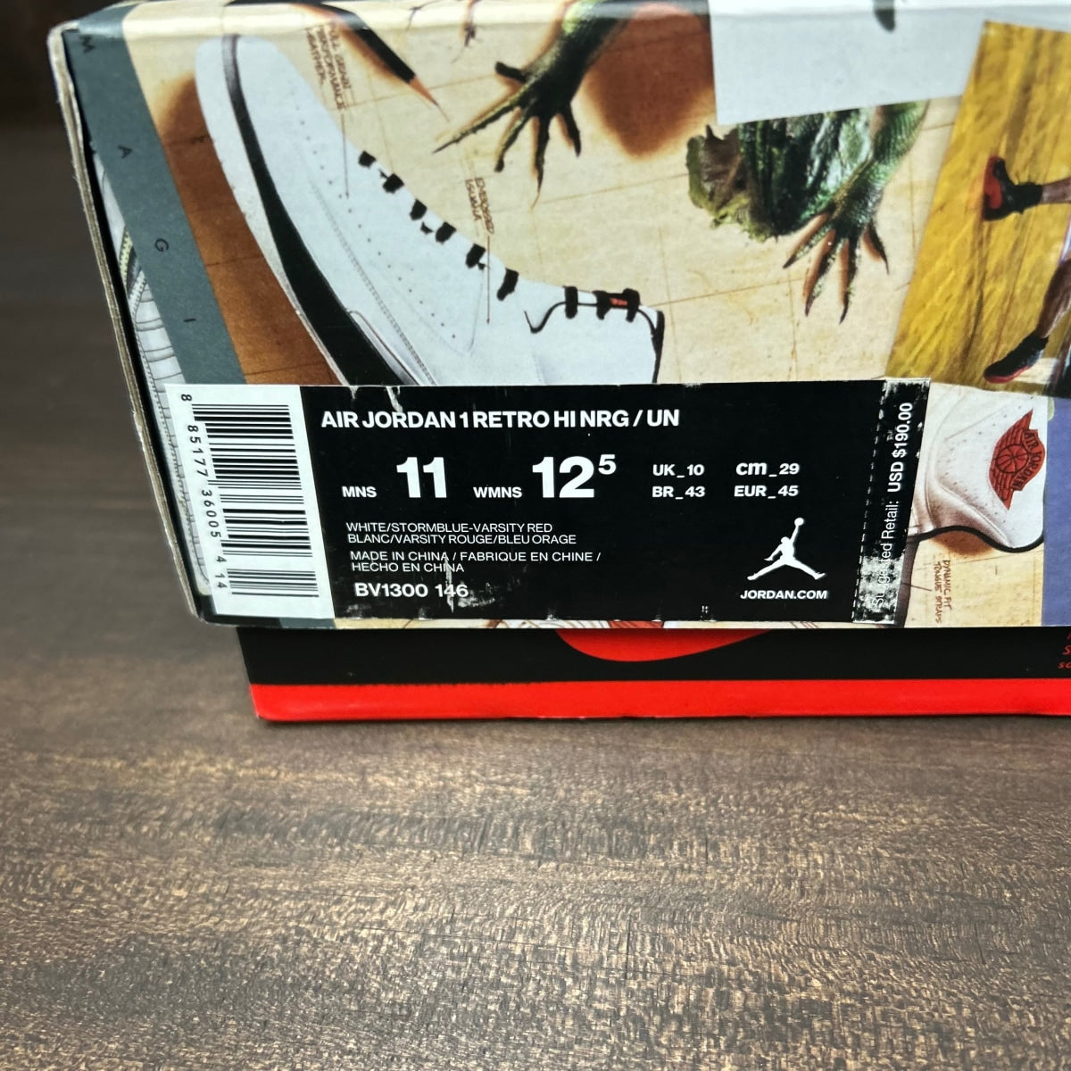 Jordan 1 Retro High Union Los Angeles Storm Blue Size 11 (Pre-Owned) - Image 7