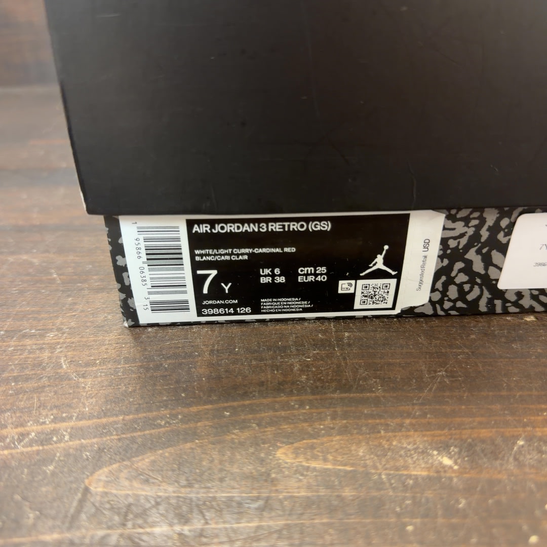 Jordan 3 Retro Cardinal (GS) - Image 7
