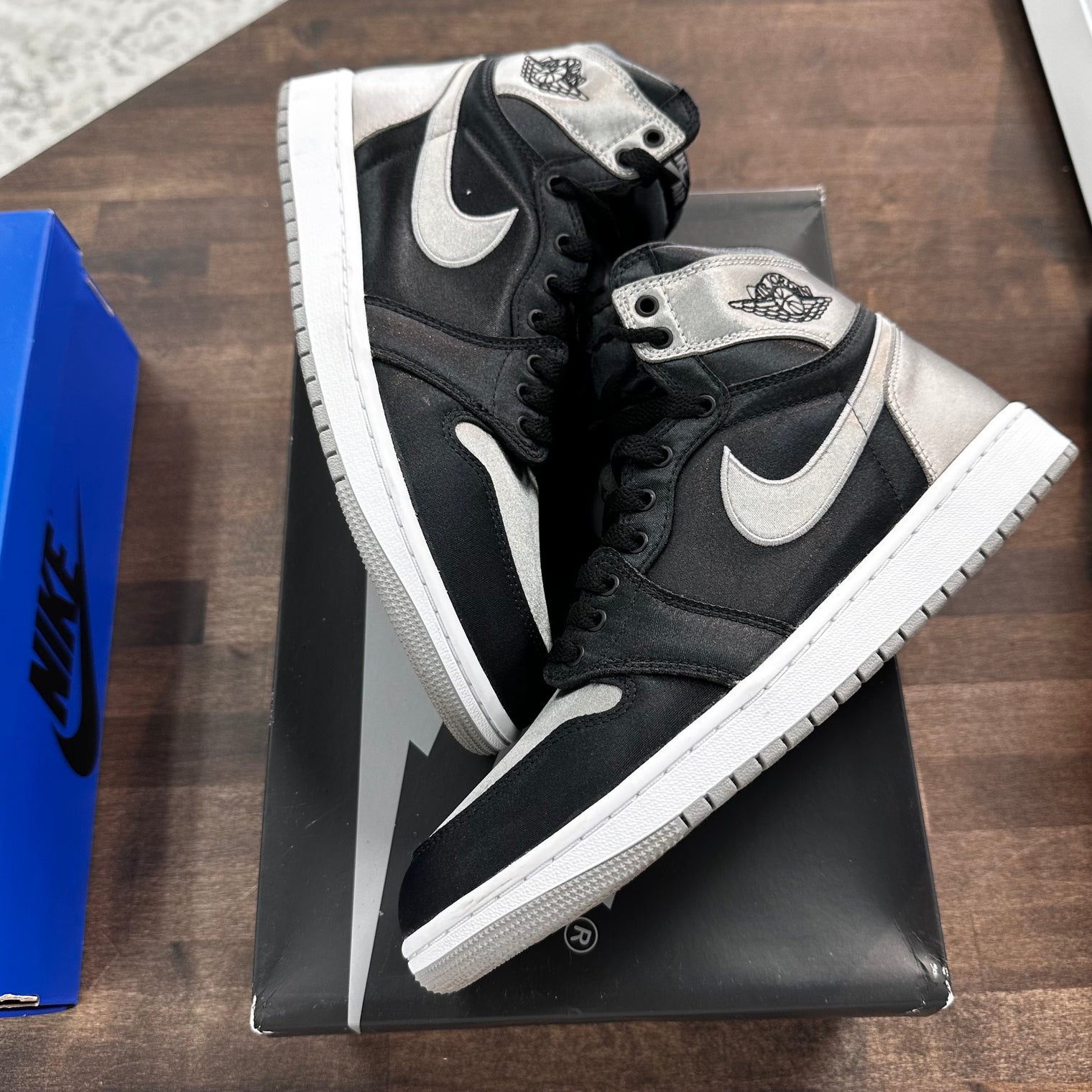 Satin Shadow Jordan 1 High (W) (USED)