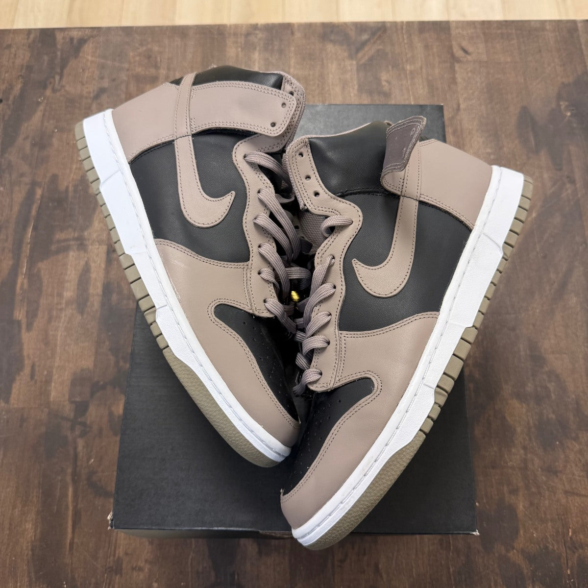 Nike Dunk High Moon Fossil (Women's) Size 12W (Pre-Owned) - Image 1
