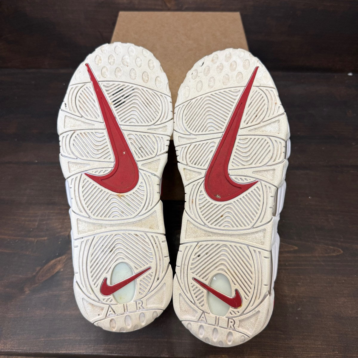 Nike Air More Uptempo White Varsity Red Outline Size 9.5 (Pre-Owned) - Image 6