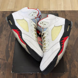 Jordan 5 Retro Fire Red Silver Tongue (2020) Size 13 (Pre-Owned) - Image 1