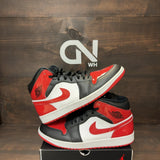 Jordan 1 Mid SE Patent Bred Toe Size 11.5 (Pre-Owned) - Image 1