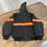 Supreme Reflective Stripe Hooded Work jacket Black (PRE-OWNED)