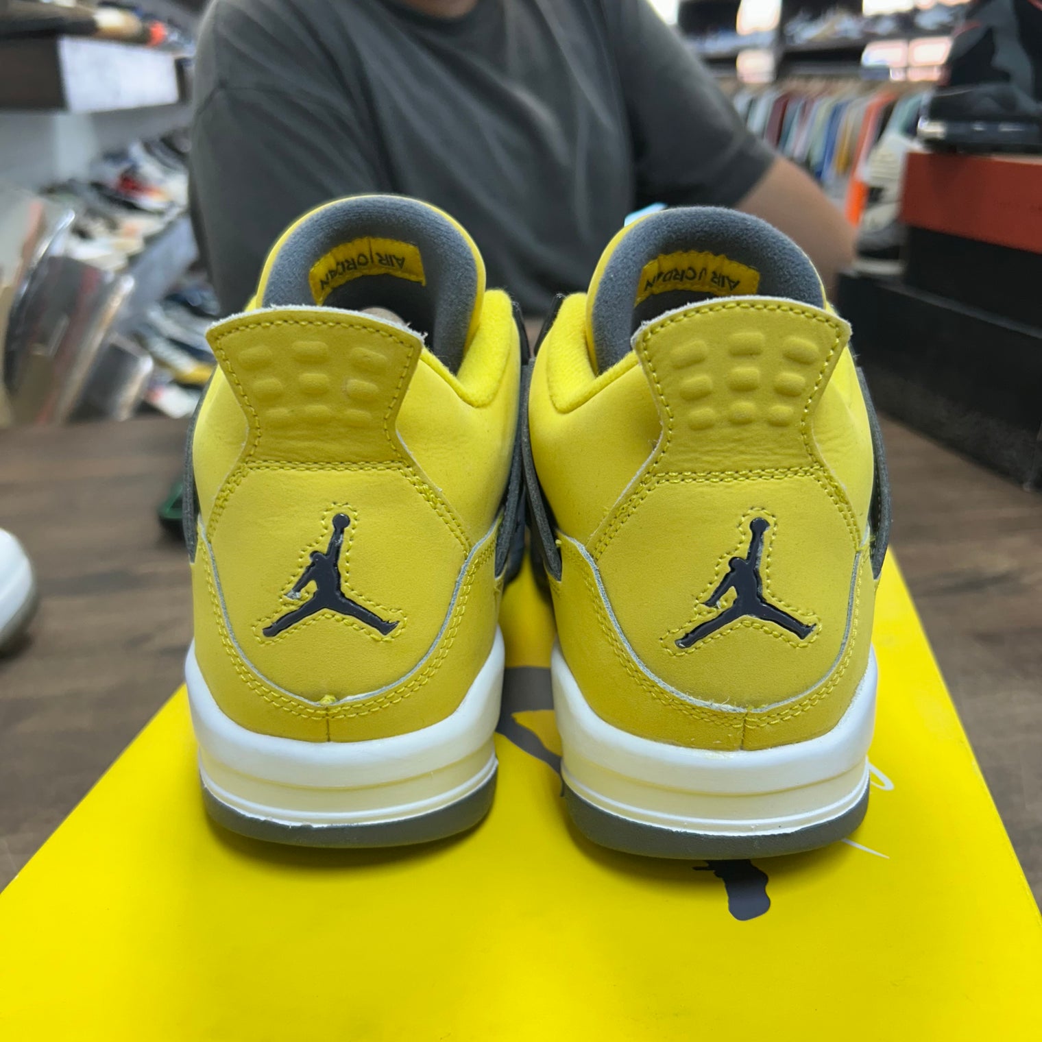 Lightning Jordan 4 Retro (GS) (Lightly Worn)