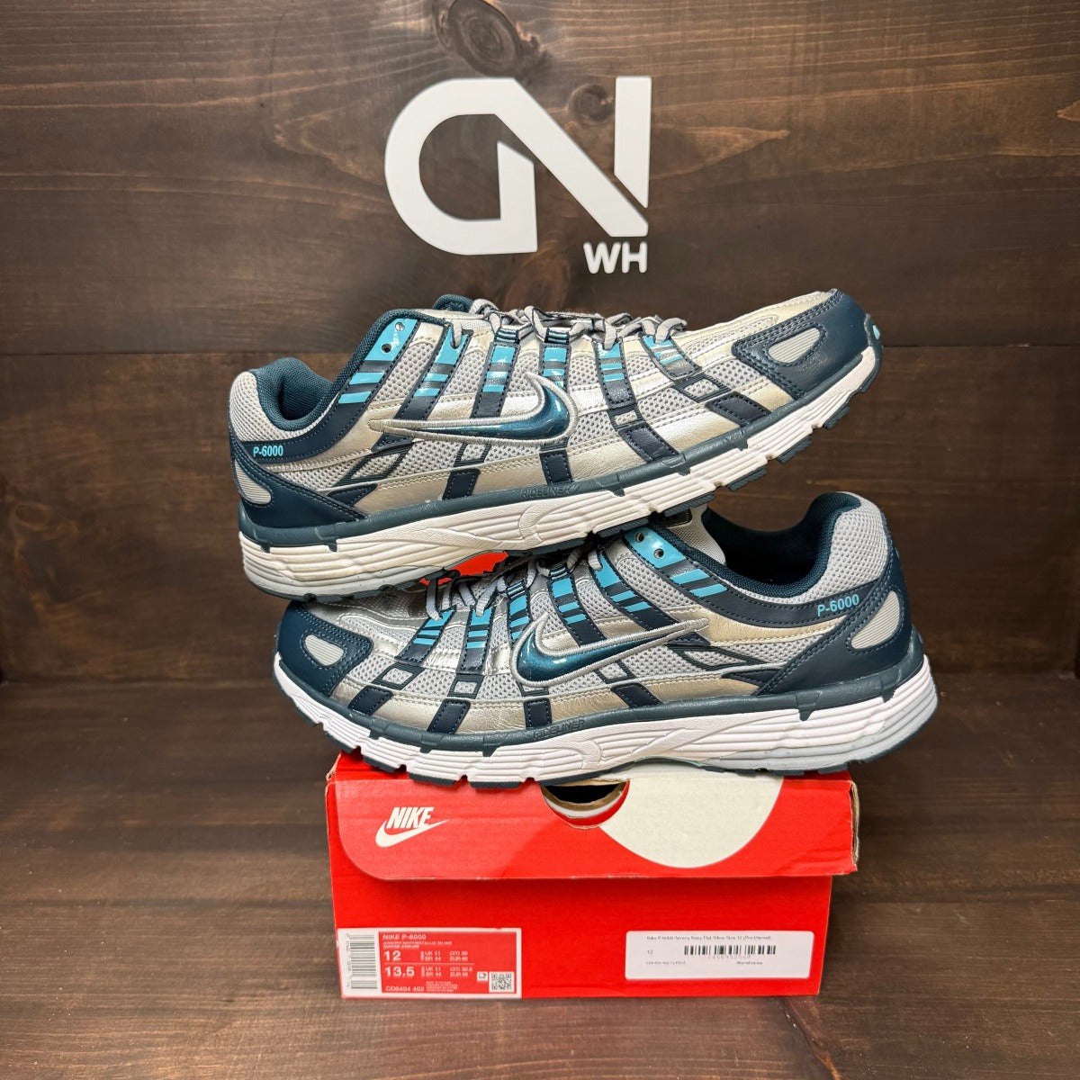 Nike P-6000 Armory Navy Flat Silver - Image 1