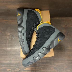 Jordan 9 Retro Dark Charcoal University Gold Size 13 (Pre-Owned) - back