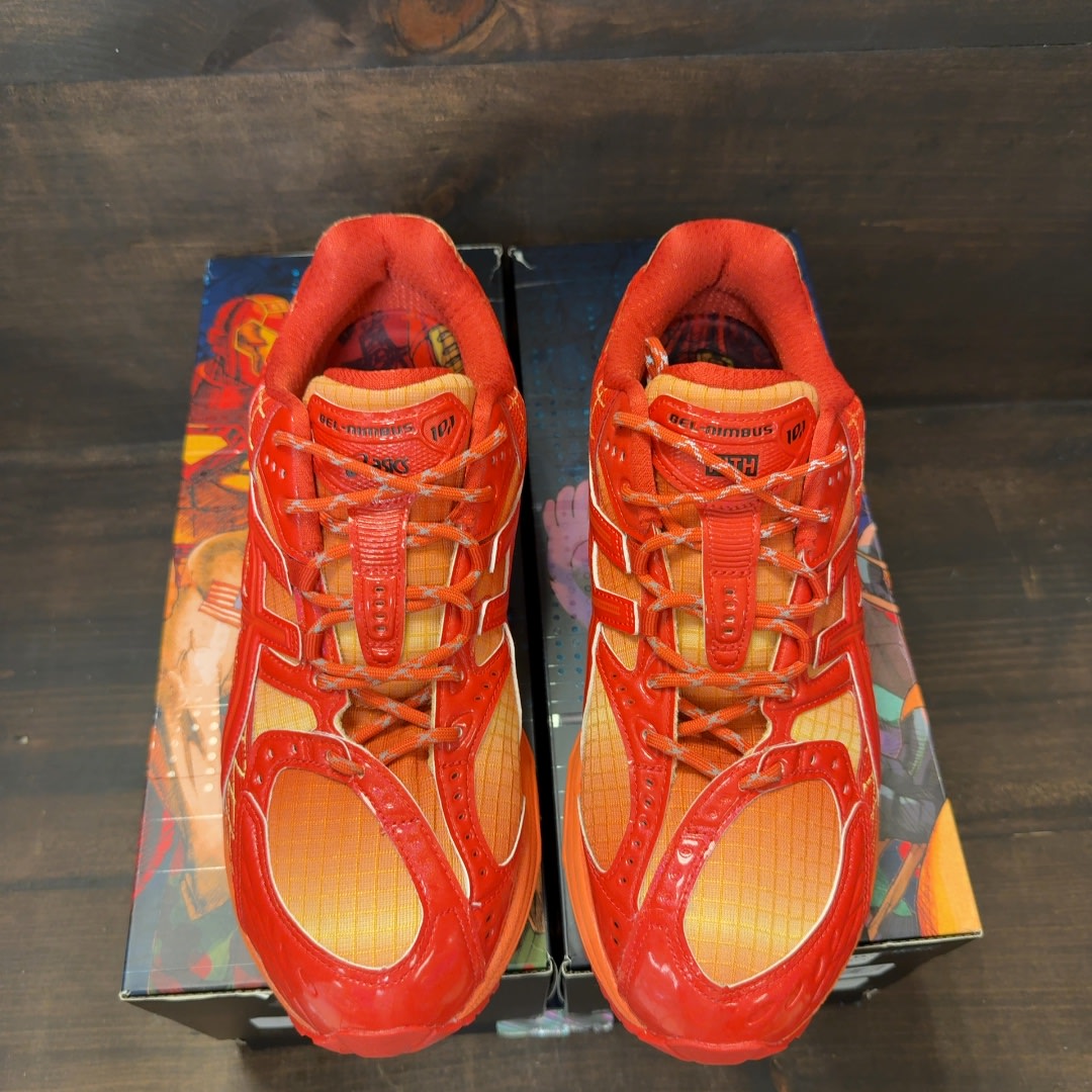 ASICS Gel-Nimbus 10.1 Kith Marvel vs. Capcom Iron Man (Comic Included) Size 11 (Pre-Owned) - Image 3