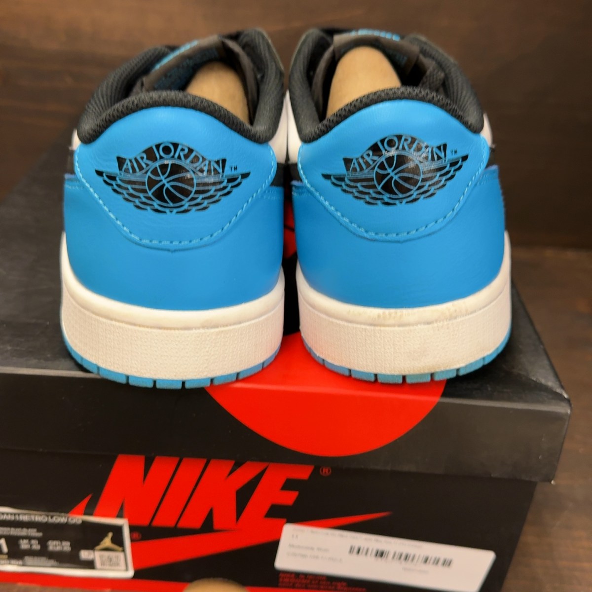 Jordan 1 Retro Low OG Black Dark Powder Blue - Image 5