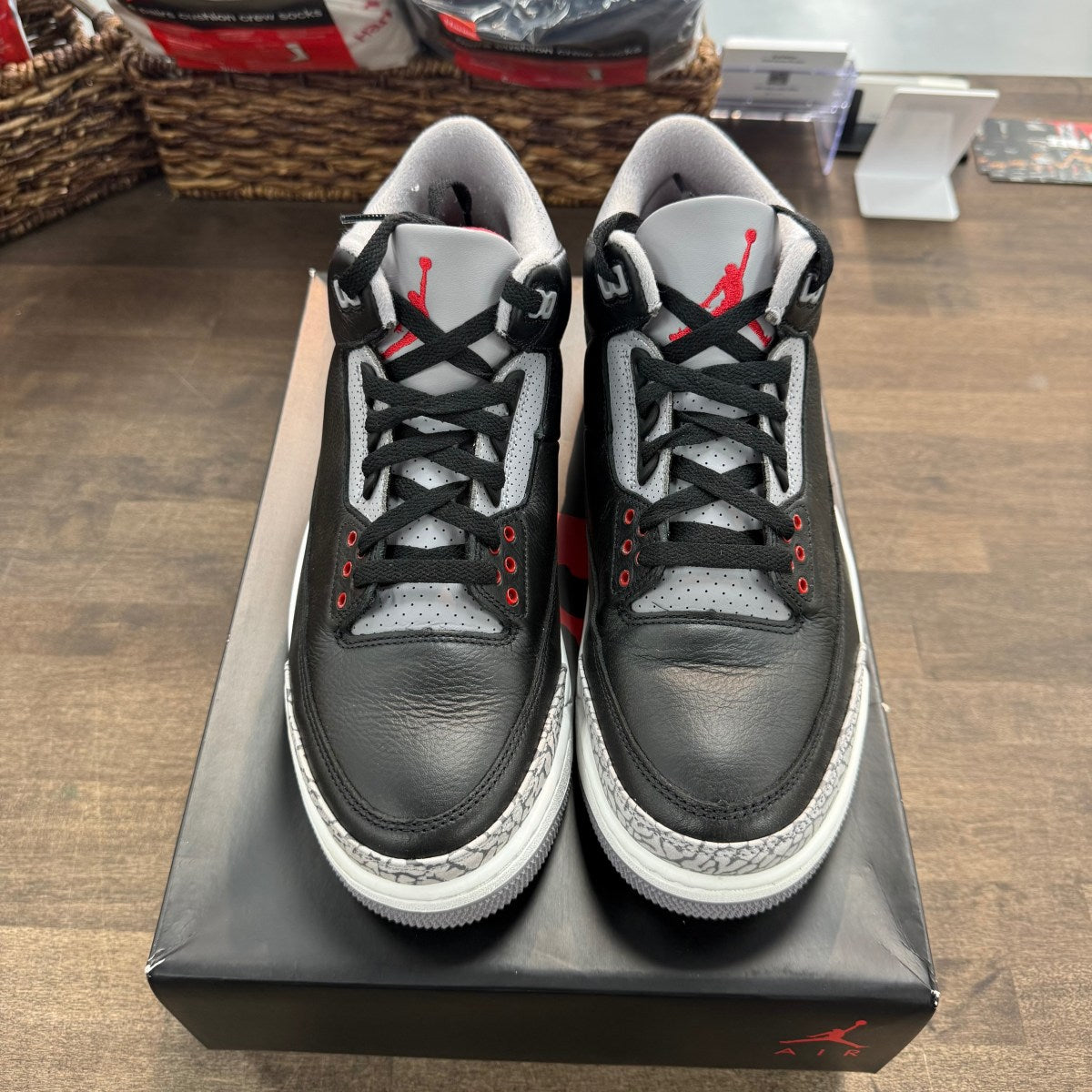 Jordan 3 Retro OG Black Cement (2024) Size 11 (Pre-Owned) - Image 3