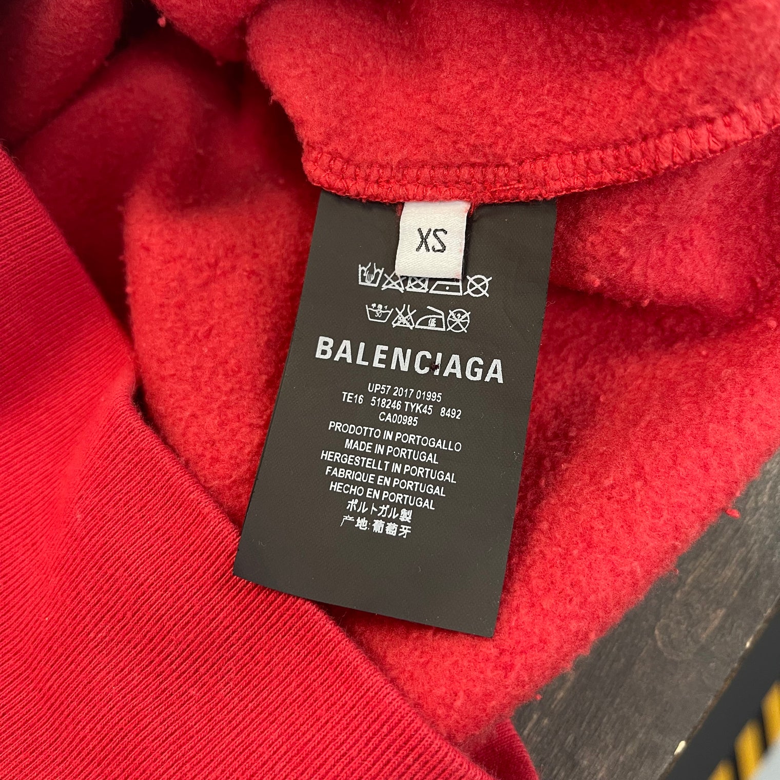 Balenciaga Logo Red Crewneck (USED)