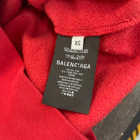 Balenciaga Logo Red Crewneck (USED)