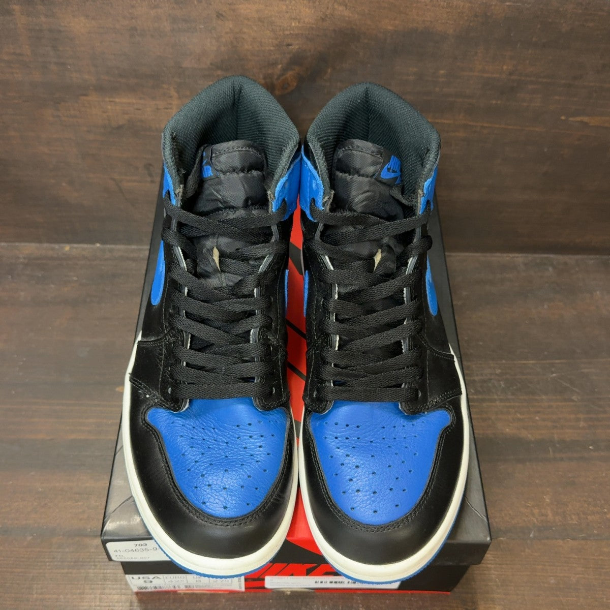 Jordan 1 Retro Royal (2017) Size 9 (Pre-Owned) - tag