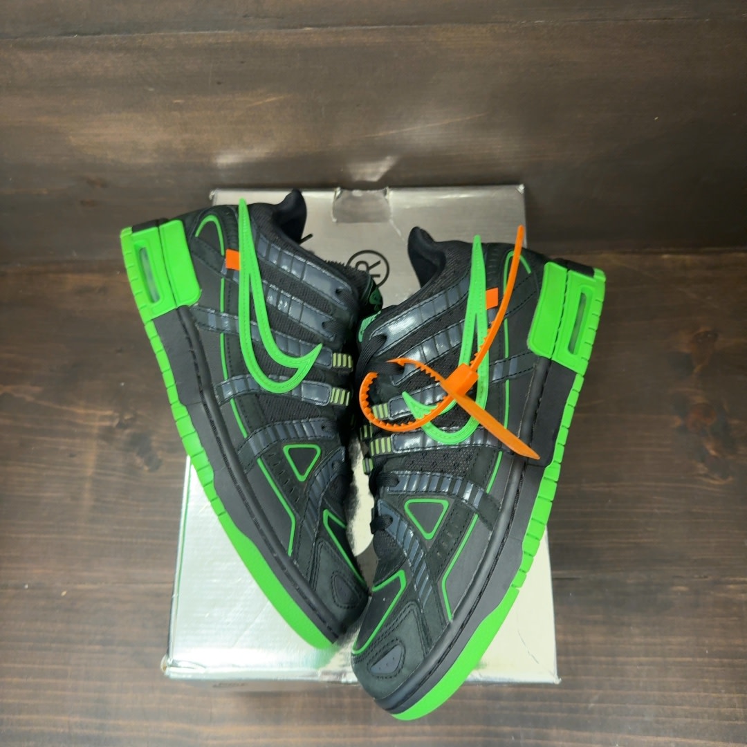 Nike Air Rubber Dunk Off-White Green Strike Size 8.5 (Pre-Owned)