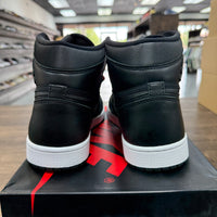 Black Satin Gym Red Jordan 1 High (USED)