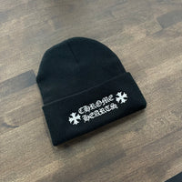 Chrome Hearts Black Logo Beanie