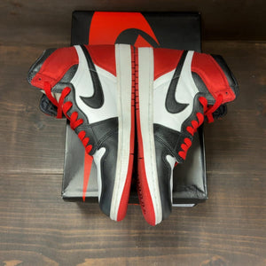 Jordan 1 Retro High Satin Black Toe (Women's) Size 8.5W (Pre-Owned) - aux