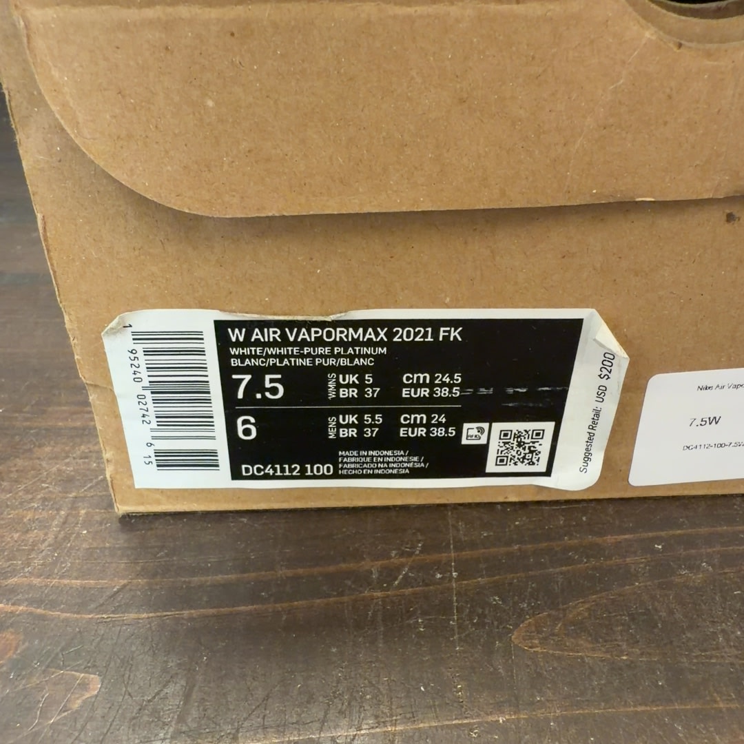 Nike Air VaporMax 2021 FK White Pure Platinum (Women's) - Image 8