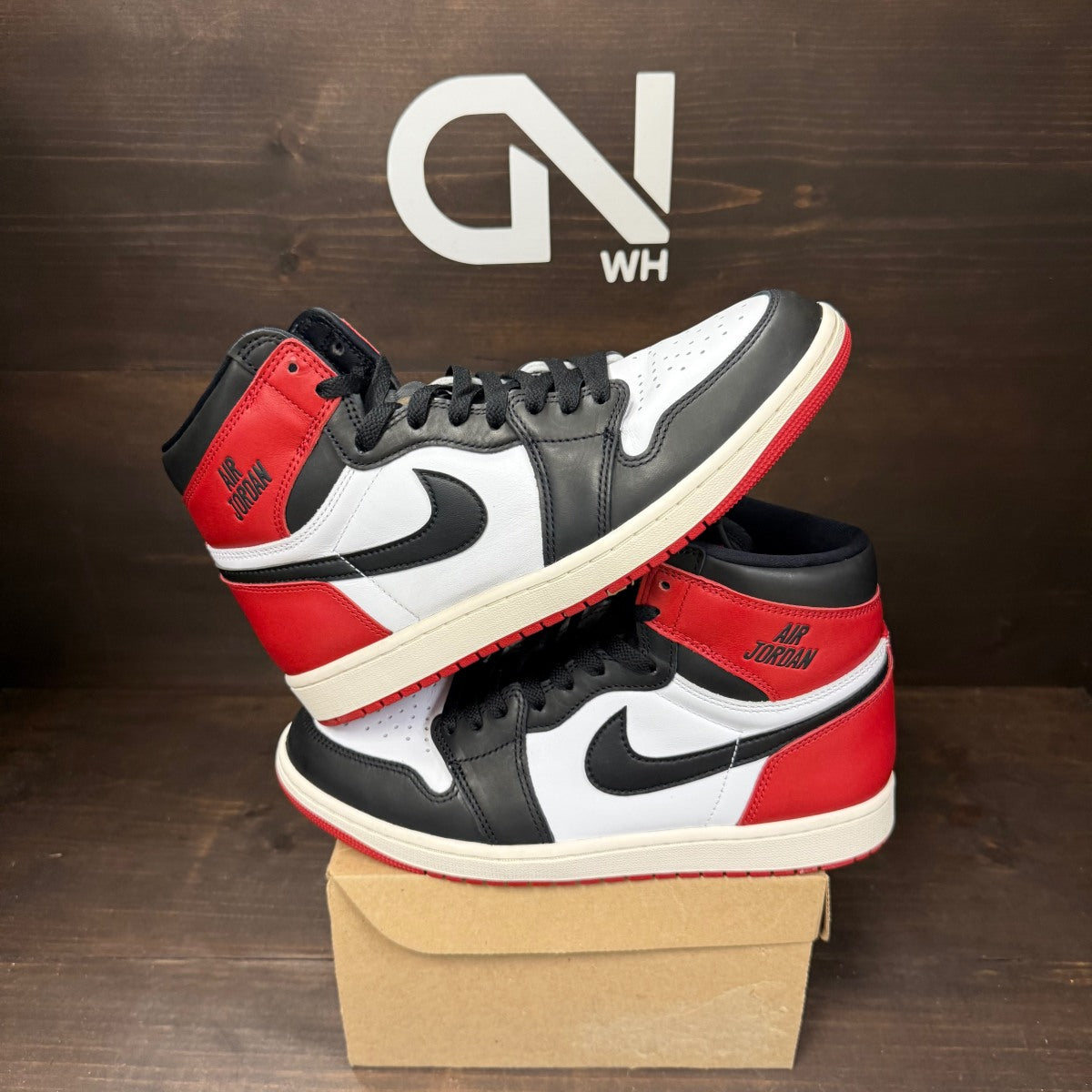 Jordan 1 Retro High OG Black Toe Reimagined Size 10 (Pre-Owned) - Image 1