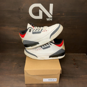 Jordan 3 Retro SE-T CO.JP Fire Red Denim Size 9.5 (Pre-Owned) - Image 1