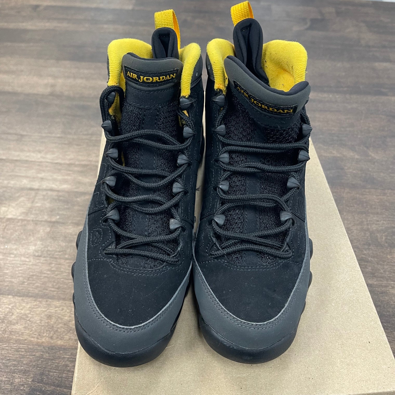 University Gold Jordan 9 (GS) (USED, No Box)