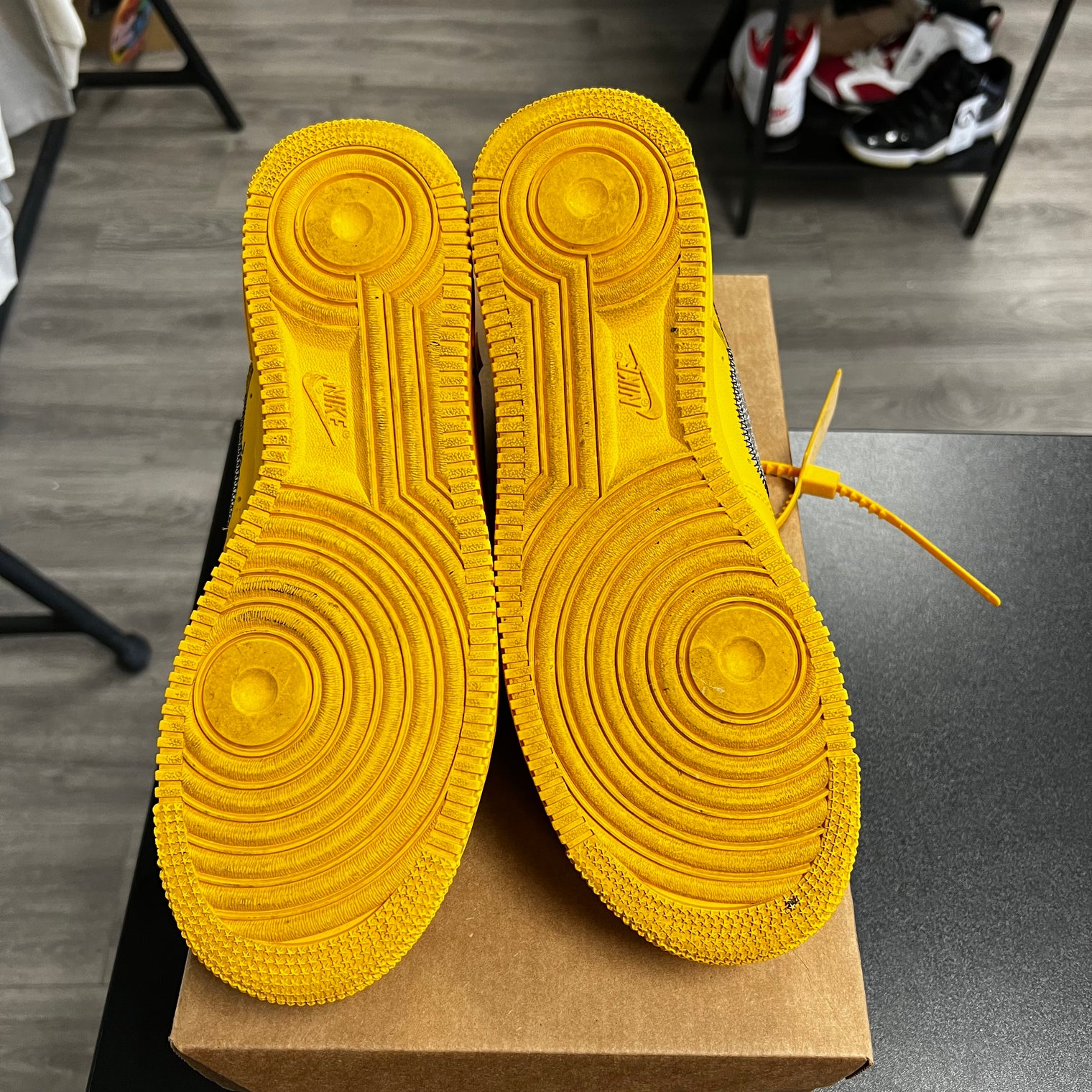 Off-White ICA University Gold Air Force 1 Low (USED, No box)
