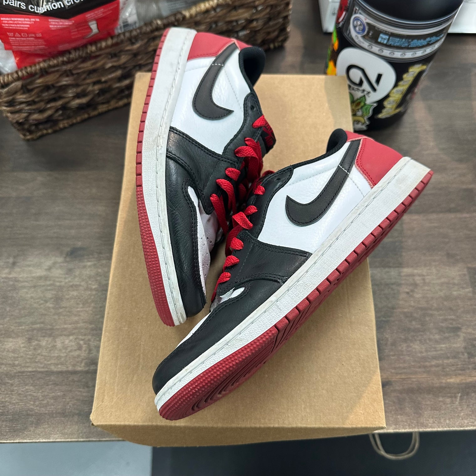 Black Toe Jordan 1 Low OG (USED, No Box)