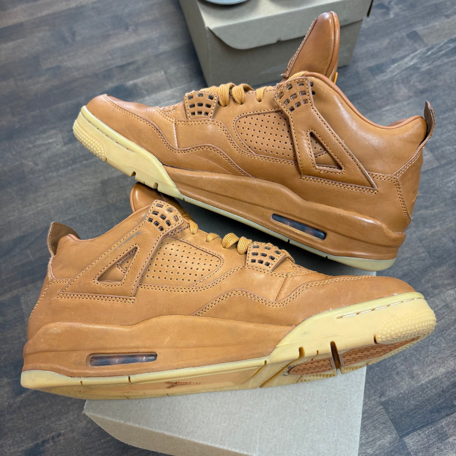 Wheat Pinnacle Jordan 4 Retro (USED,NO BOX)