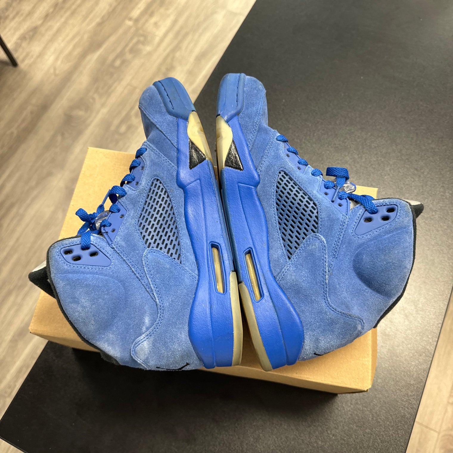 Blue Suede Jordan 5 (USED;NO BOX)