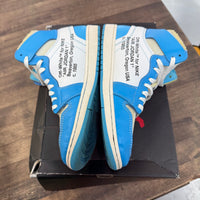 UNC Off-White Jordan 1 High (USED, No Box)